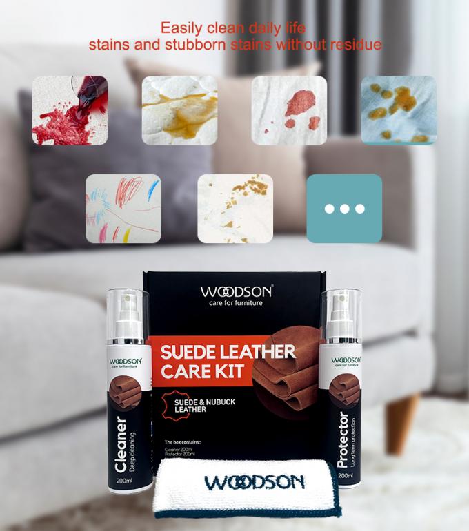 Nubuck & Suede Lederen Sofa Care Kit Suede Cleaner Spray en Protector Eco-vriendelijke Suede en Nubuck Cleaner Kit 3